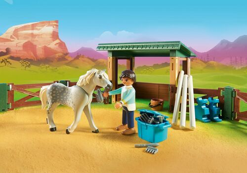 PLAYMOBIL 70119 Paddock con Fortu y Javier