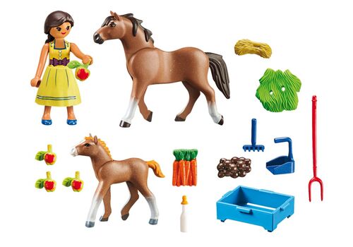 PLAYMOBIL 70122 Pru con Caballo y Potro
